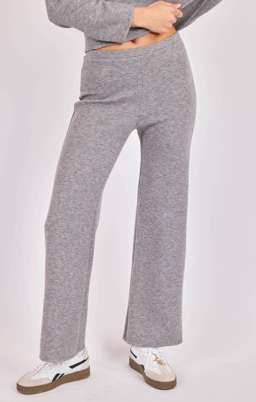 NEW SADIE & SAGE wide leg knit pants in heather grey